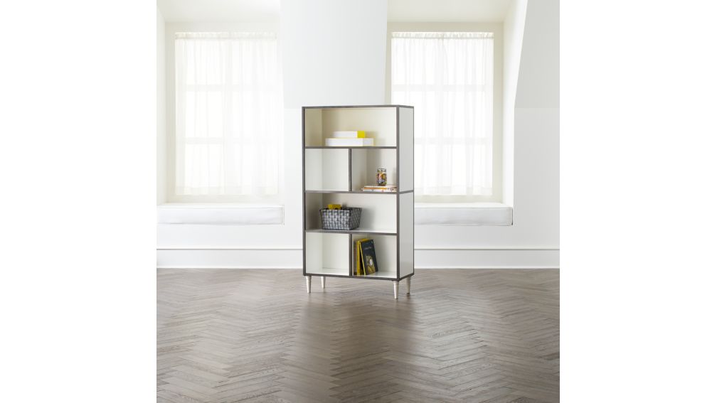 Tall Metal and Wood Bookcase in Bookcases + Reviews Crate and Barrel