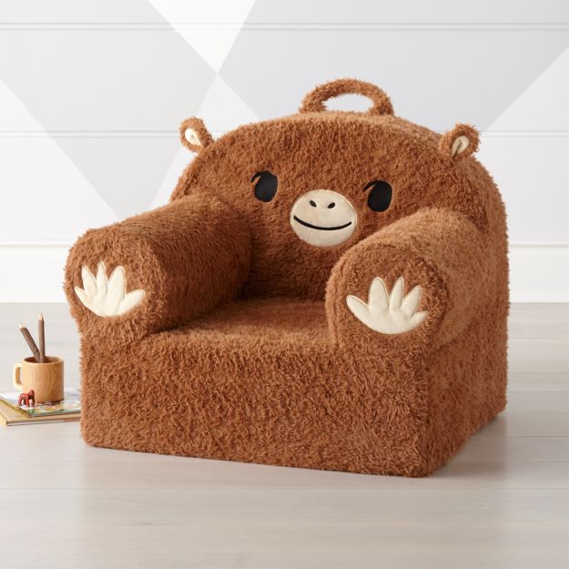 Large Furry Monkey Nod Chair + Reviews Crate and Barrel