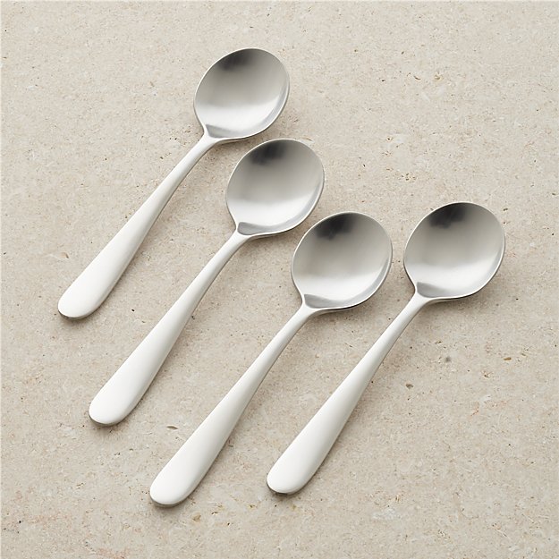 Set of 4 Fusion Soup Spoons Crate and Barrel