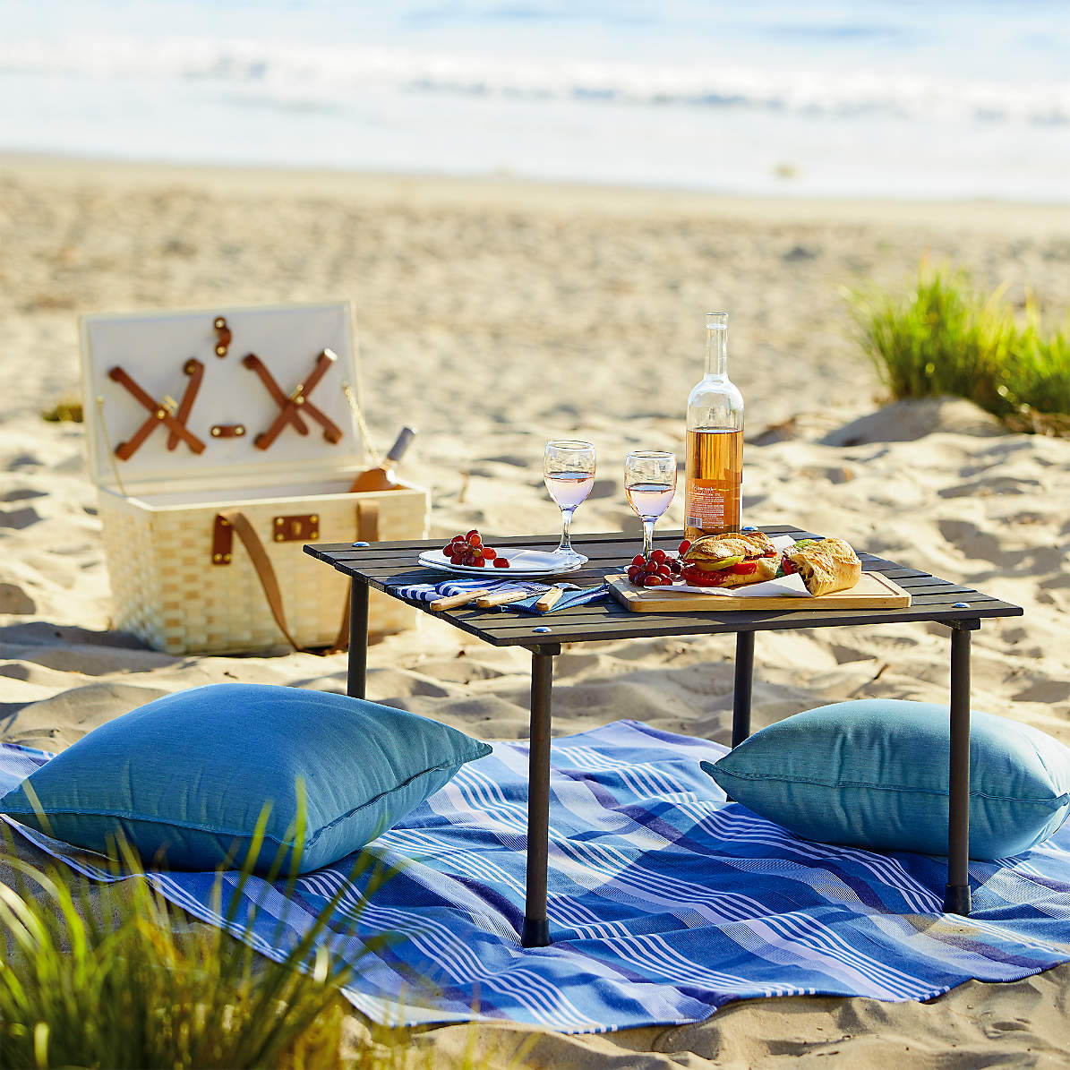 folding beach table in a bag