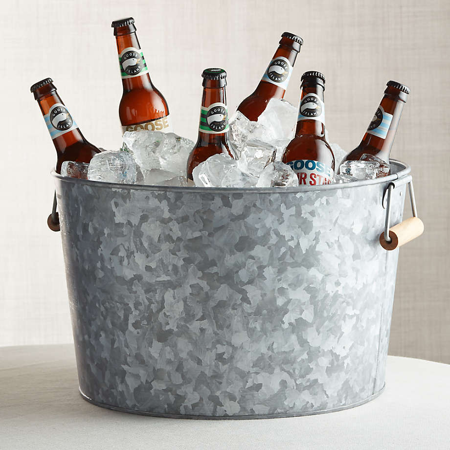 Galvanized Beverage Tub + Reviews Crate and Barrel Canada