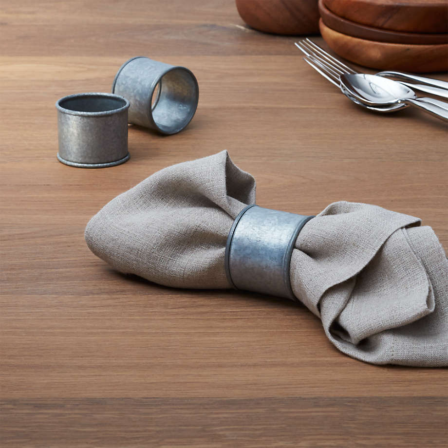 Galvanized Iron Napkin Ring + Reviews Crate and Barrel