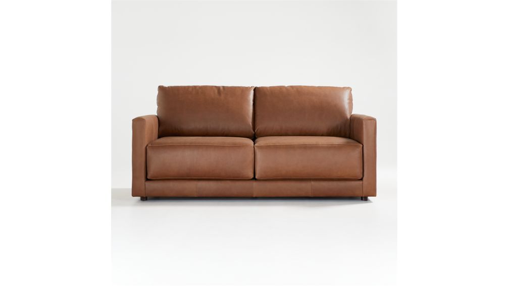 Gather Leather Apartment Sofa + Reviews Crate and Barrel Canada