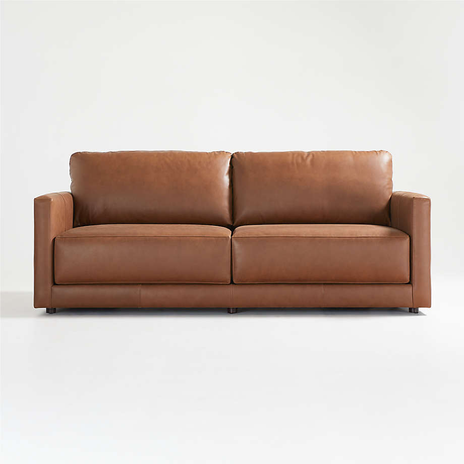 Gather Petite Leather Sofa + Reviews | Crate and Barrel Canada