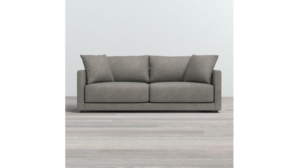 gather petite leather sofa