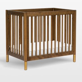 Image of Babyletto Gelato Walnut Wood 4-in-1 Convertible Mini Crib