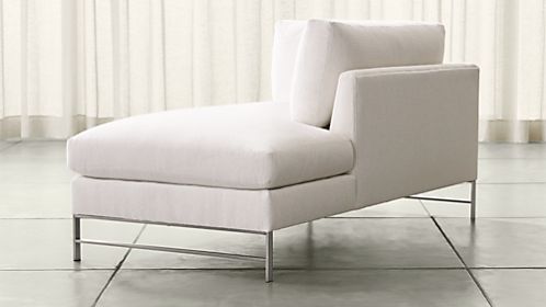 Genesis Right Arm Chaise with Brushed Stainless Steel Base
