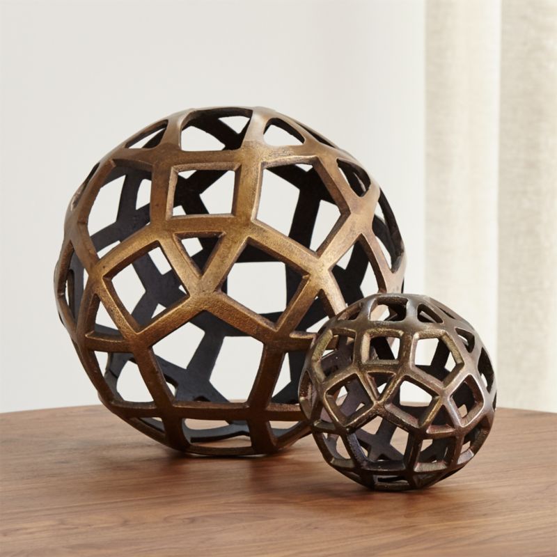 Geo Decorative Metal Balls | Crate and Barrel