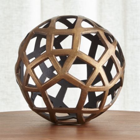 Geo Large Decorative Metal Ball Reviews Crate And Barrel