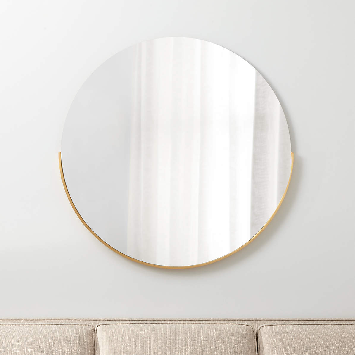 Gerald Large Round Gold Wall Mirror Reviews Crate And Barrel