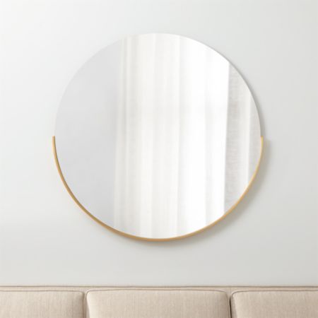 Gerald Large Round Wall Mirror Reviews Crate And Barrel