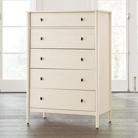 Gia Cream Ash 5 Drawer Dresser Reviews Crate And Barrel