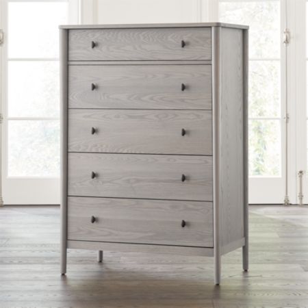 Gia Dove Ash 5 Drawer Dresser Reviews Crate And Barrel