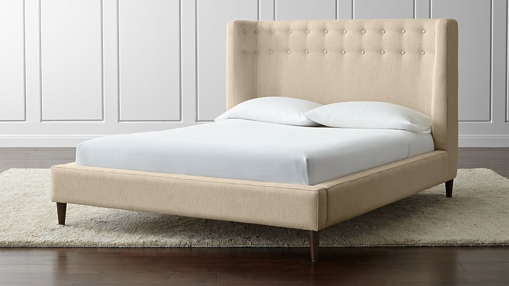 Gia Upholstered Full Bed | Crate and Barrel