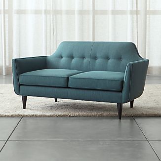 Loveseats Crate And Barrel Gia On Tufted Loveseat