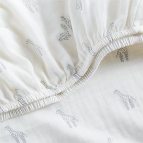 Image of Supersoft Giraffe 100% Organic Cotton Baby Crib Fitted Sheet