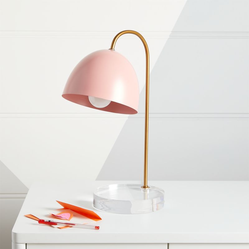 pink and rose gold table lamp