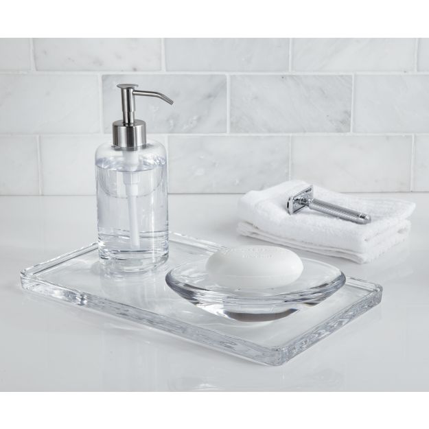 Glass Vanity Tray + Reviews Crate and Barrel