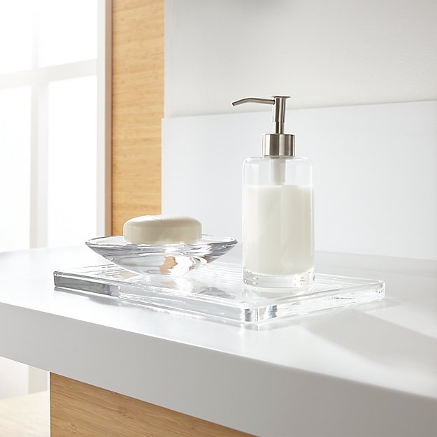 Gl Bathroom Accessories Set Of 3 Crate And Barrel
