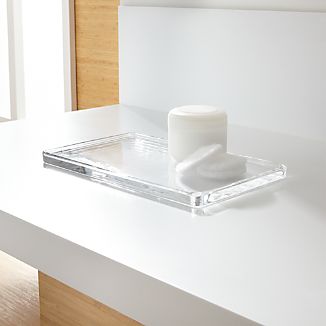 Gl Bath Accessories Crate And Barrel Gl Vanity Tray