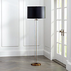 Gleam Crystal/Brass Black Shade Table Lamp in Table & Desk Lamps + ... Gleam Crystal/Brass Black Shade Table Lamp in Table & Desk Lamps + ...