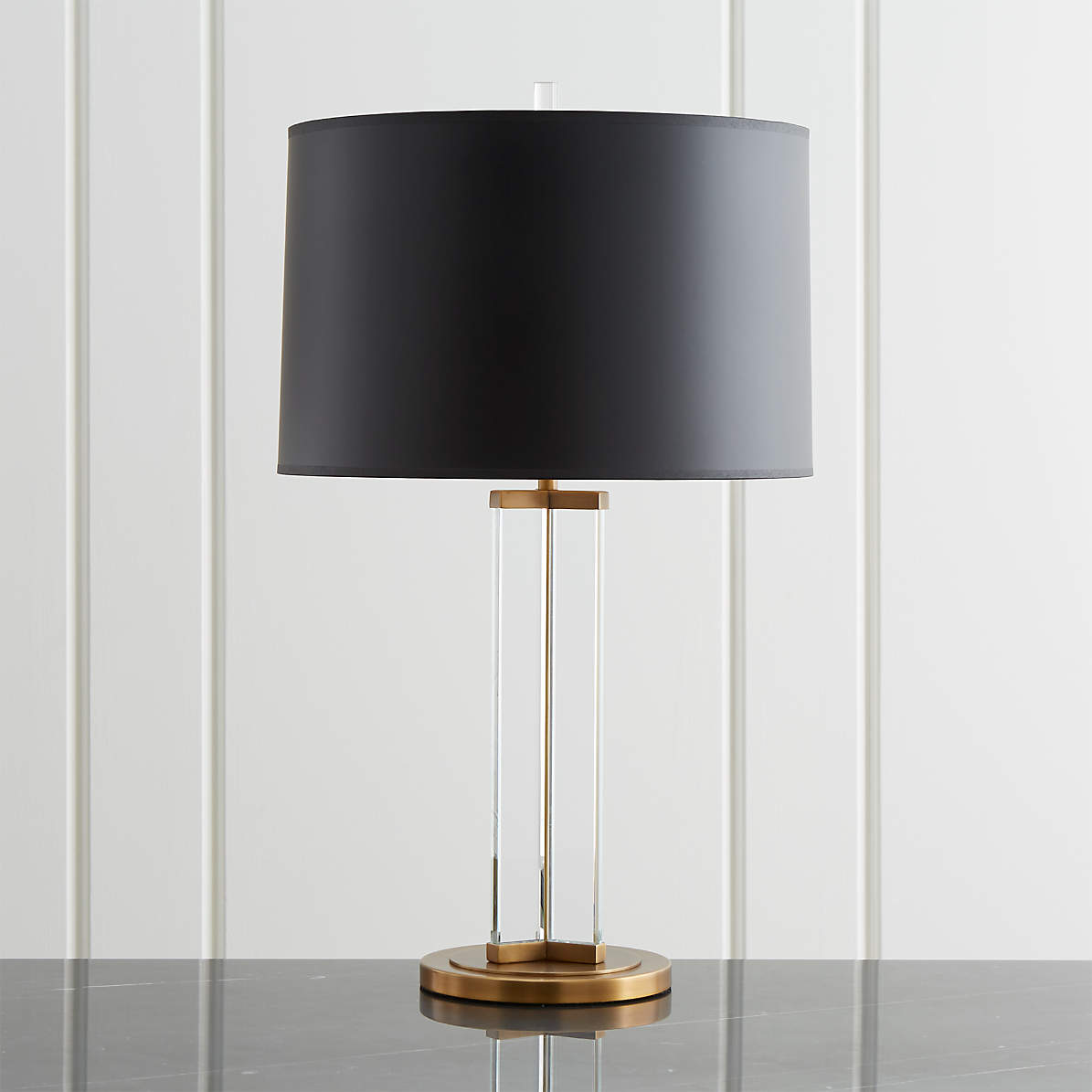 table lamp with black shade