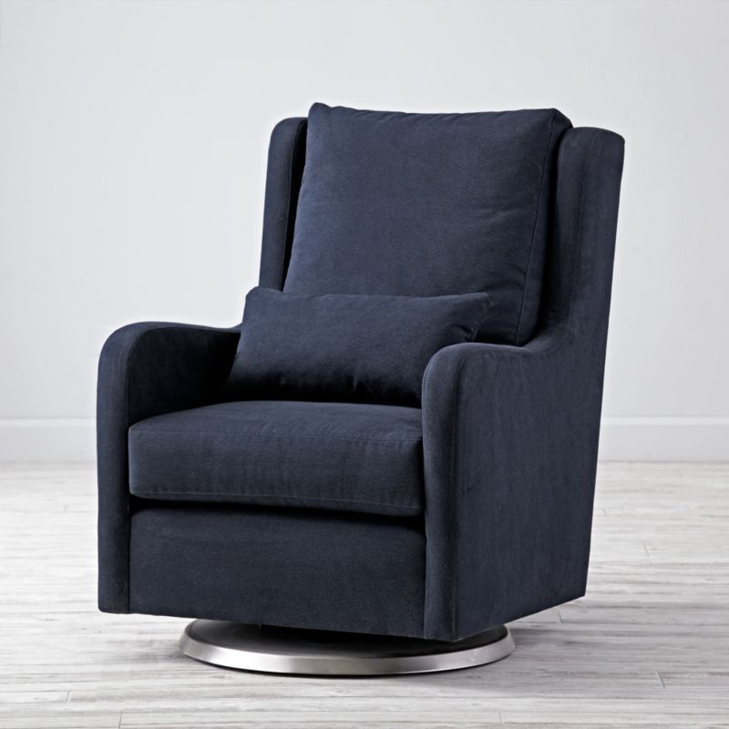 navy blue nursery glider