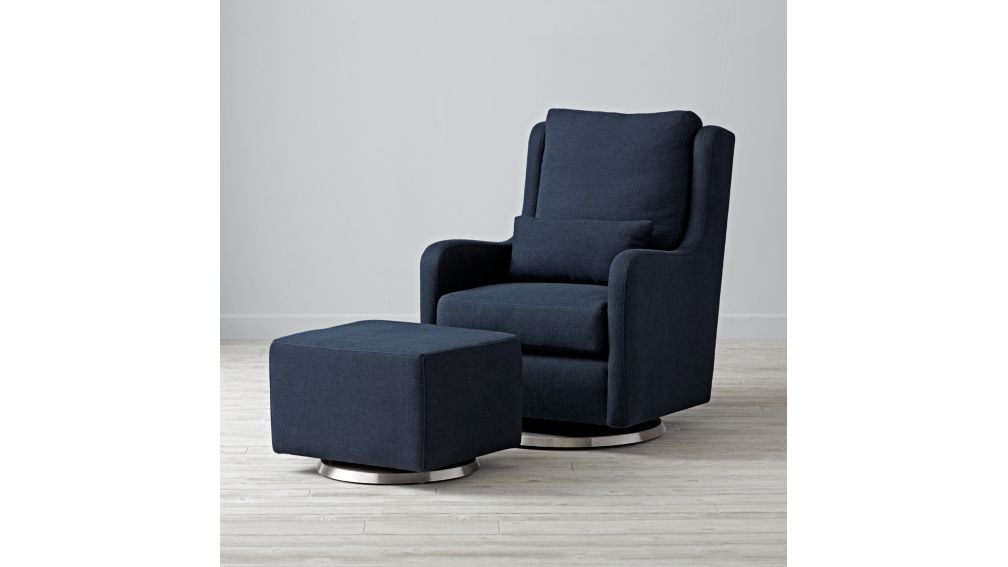 Milo Glider and Ottoman Crate and Barrel