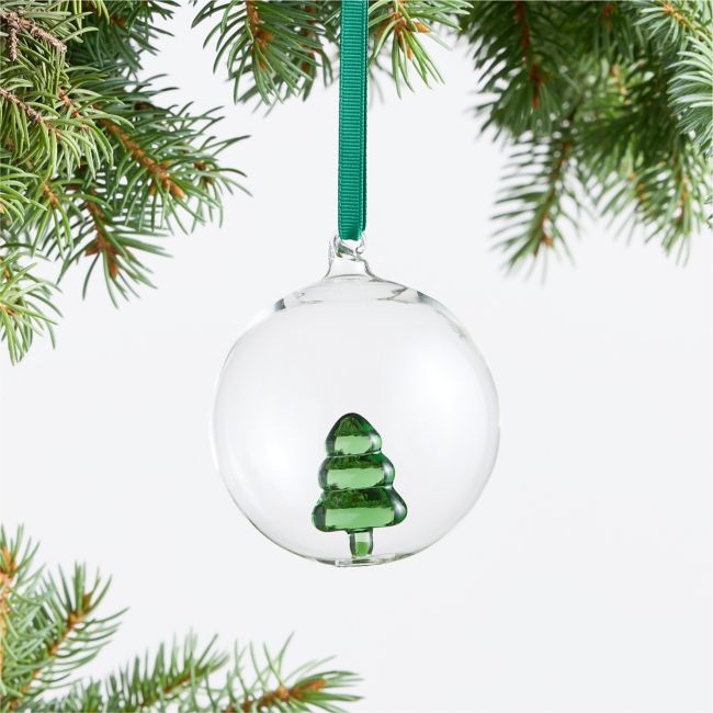 Glass Tree Christmas Ornament