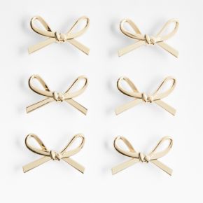 Image of Gold Bow Knobs, Set of 6