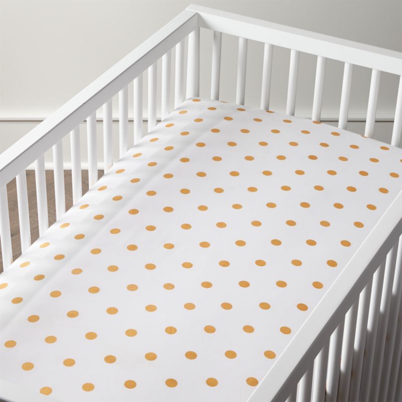 Organic Gold Dot Crib Fitted Sheet Reviews Crate And Barrel