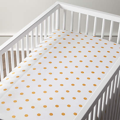 gold polka dot crib bedding