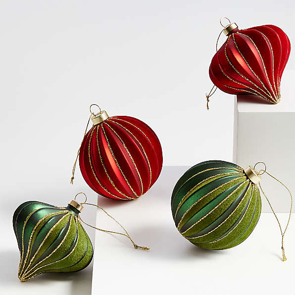 Christmas Tree Ornaments Ball Ornaments More Crate And Barrel