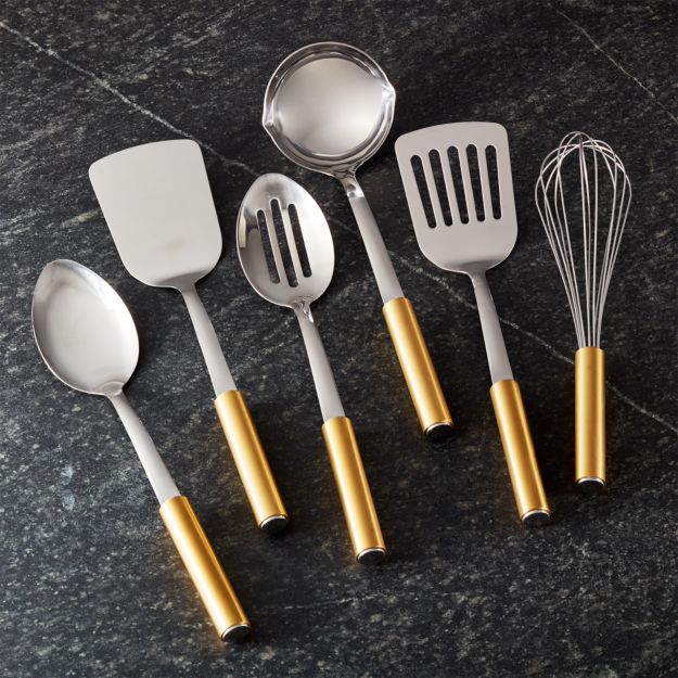 Gold Handled Kitchen  Utensils  Set of 6 Reviews Crate 