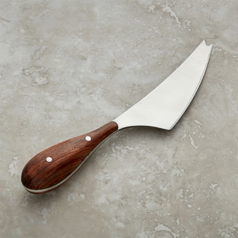Gorge Rosewood Soft Cheese Knife | Crate and Barrel