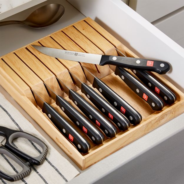 Wüsthof Gourmet InDrawer Steak Knife Set + Reviews Crate and Barrel