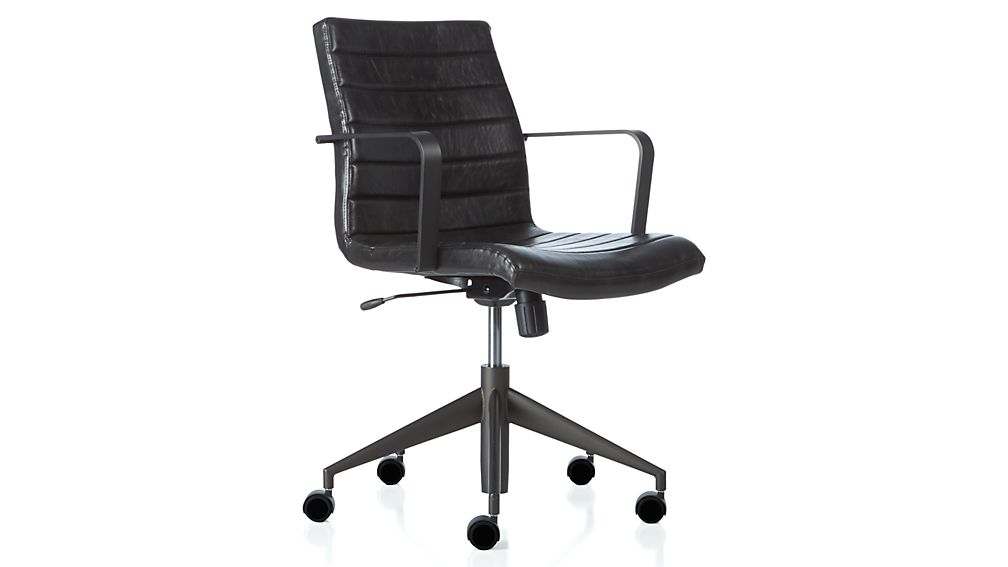 Black Desk Chair graham black office chair | crate and barrel Black Desk Chair graham black office chair | crate and barrel