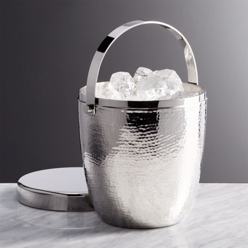 Graham Hammered Metal Ice Bucket + Reviews Crate and Barrel