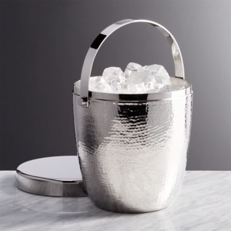 Graham Hammered Metal Ice Bucket Reviews Crate And Barrel