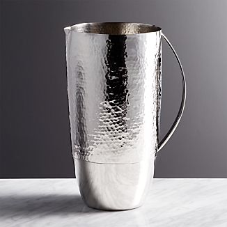 Pitchers Crate And Barrel Hammered Metal Pitcher