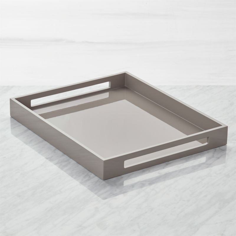 grey tea tray