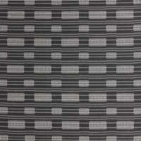 Graphic Stripe Black Hand Woven Flatweave Kids Performance 12"x18" Rug Swatch