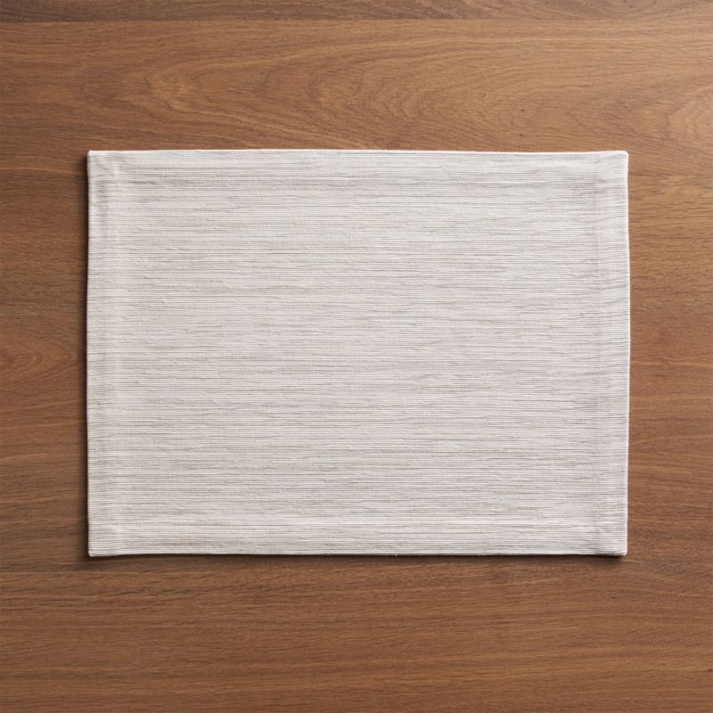 Grasscloth White Cotton Placemat + Reviews Crate and Barrel