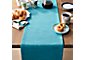 Grasscloth 90" Aqua Blue Table Runner