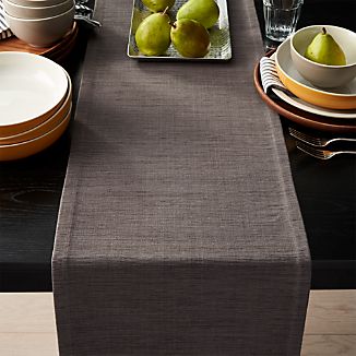 Long Table Runners Crate And Barrel Grcloth 120 Graphite Grey Table Runner