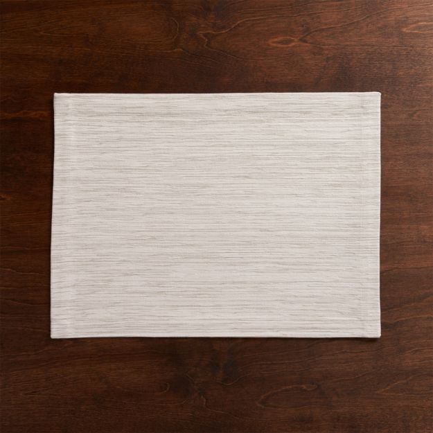 Grasscloth White Cotton Placemat + Reviews Crate and Barrel
