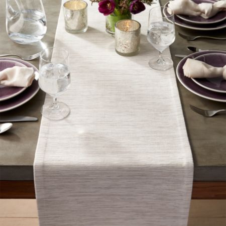 Grasscloth White Table Runner Crate And Barrel