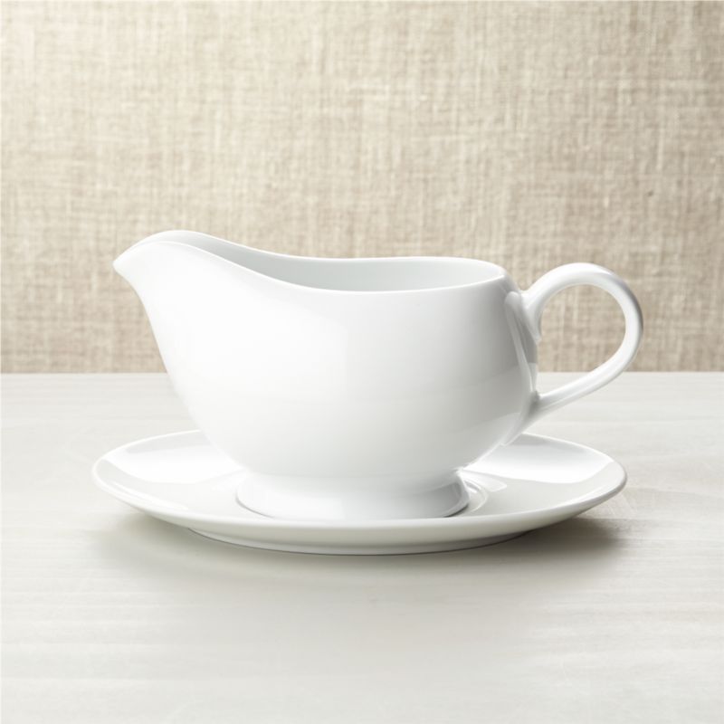 Gravy Boat with Saucer + Reviews Crate and Barrel