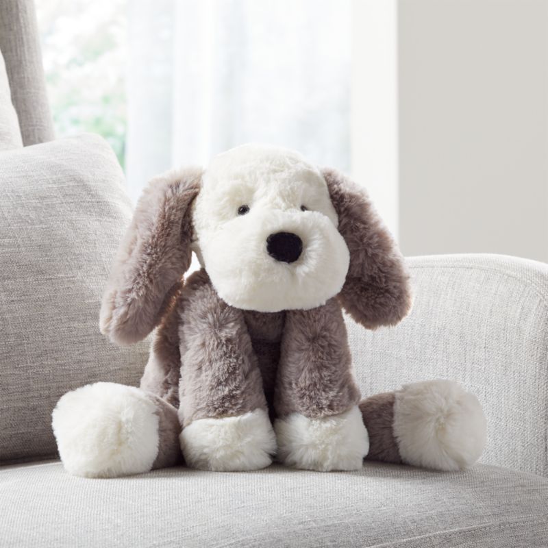 grey dog stuffed animal