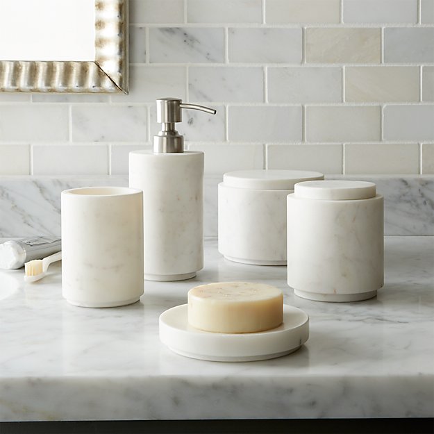 Bath Marble graydon marble bath accessories | crate and barrel Bath Marble graydon marble bath accessories | crate and barrel